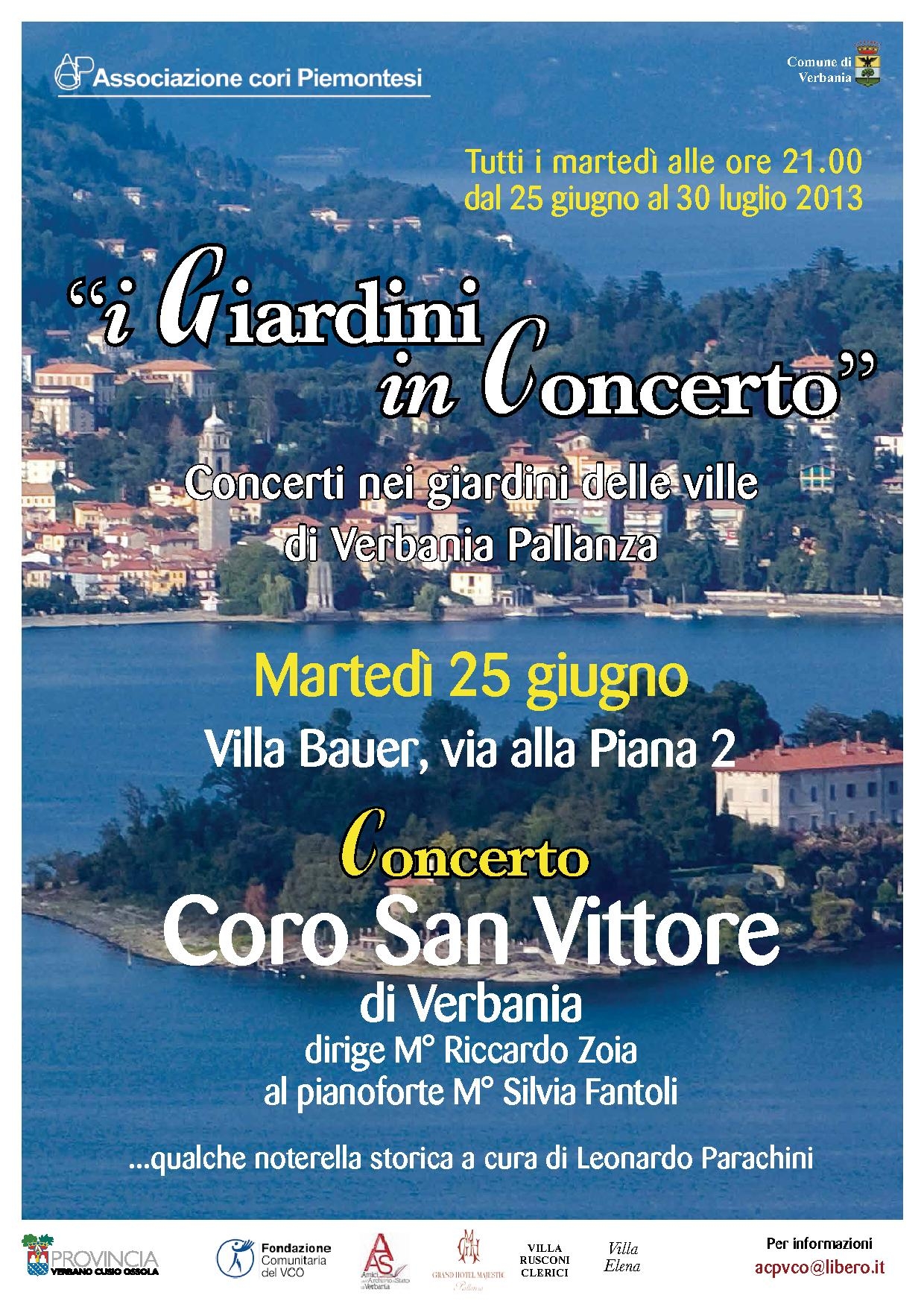 Verbania concerto Villa Bauer