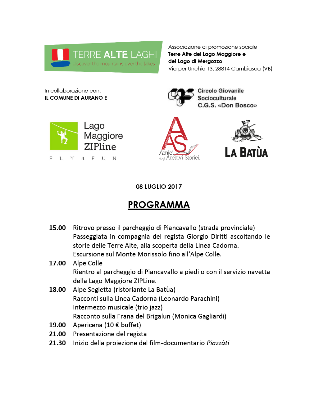 Aurano Alpe Segletta Alpi&Libertà